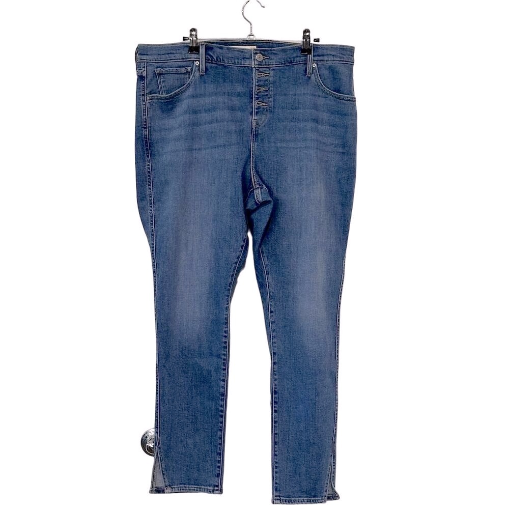 Levi's Women's 721 High Rise Skinny Jeans Plus Size 18 Blue Denim